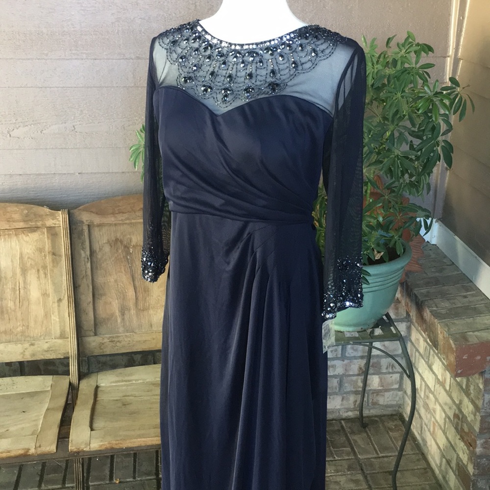 Alex Evenings A Line Sweetheart Long Stretch Dress - Picture 3 of 8